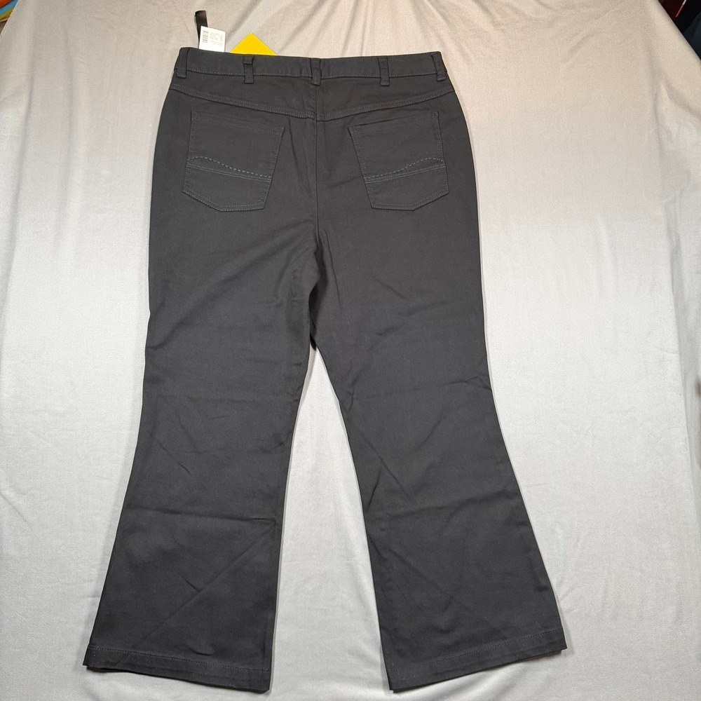 Liz&Me Signature Women 16WP Black Right Fit Stretch‎ Bootcut Pants Office Casual